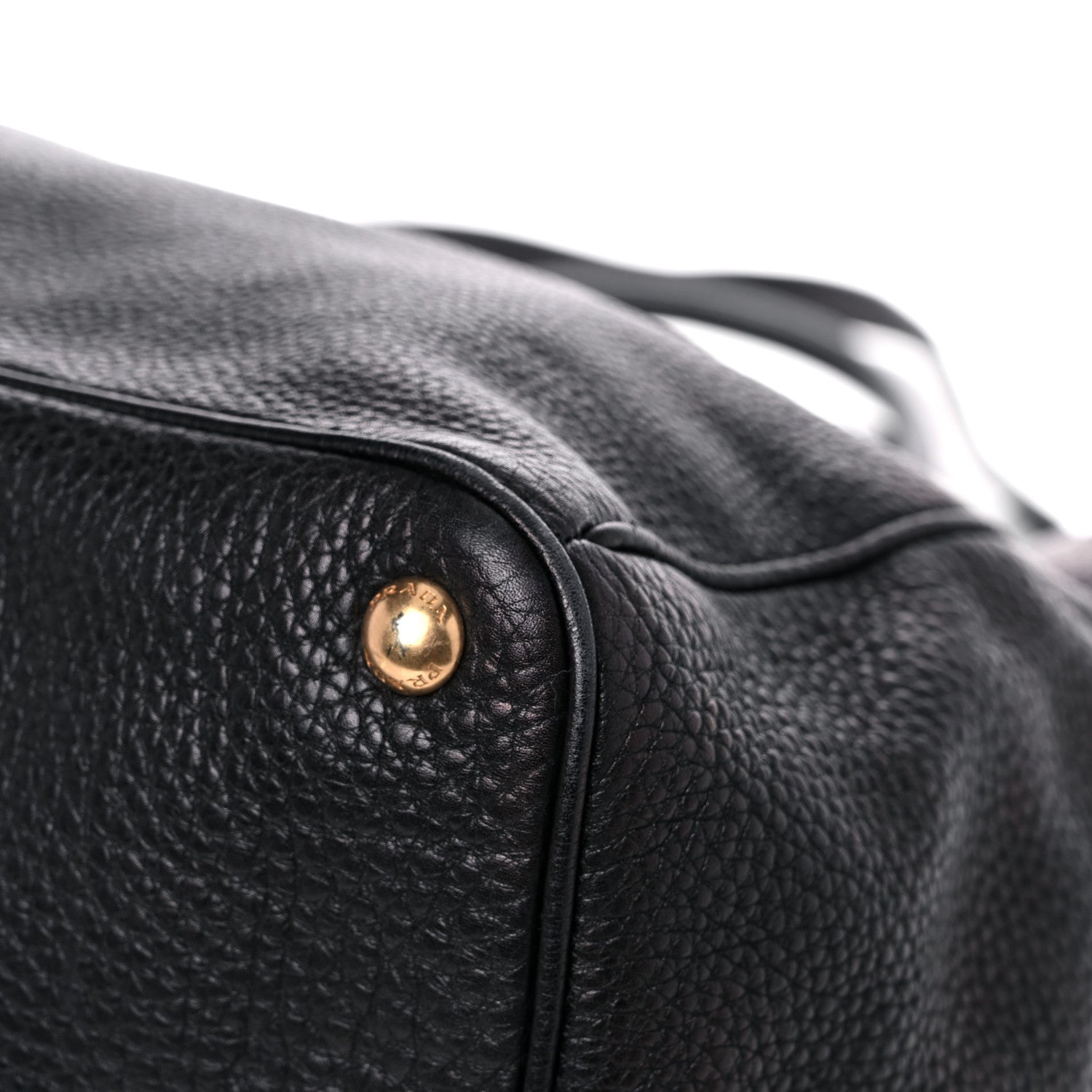Prada Vitello Daino Tote Black 8 of 12
