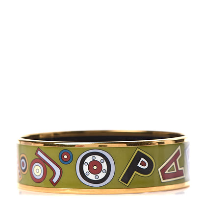 Hermes Enamel Printed Wide Tohu Bohu Bracelet 65 1 of 5