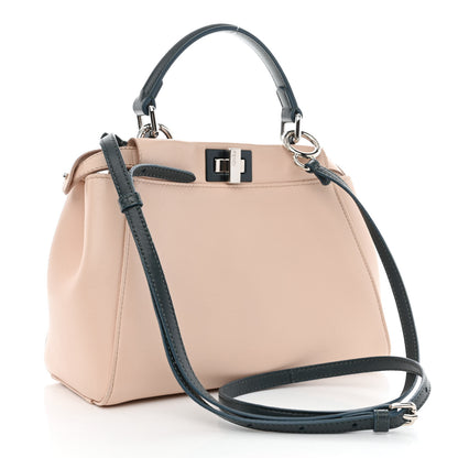 Fendi Nappa Colorblock Mini Peekaboo Iconic Satchel Soap Amazzonia Opal 3 of 8