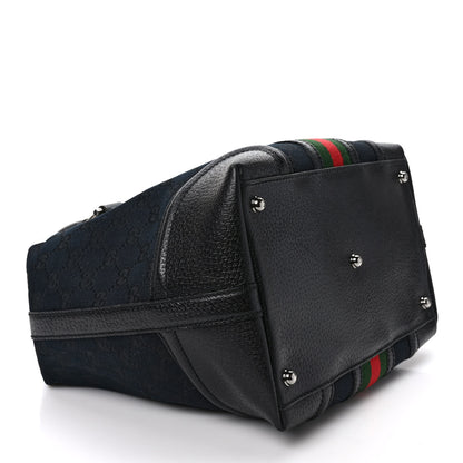 Gucci Monogram Web Treasure Boston Tote Black 4 of 11