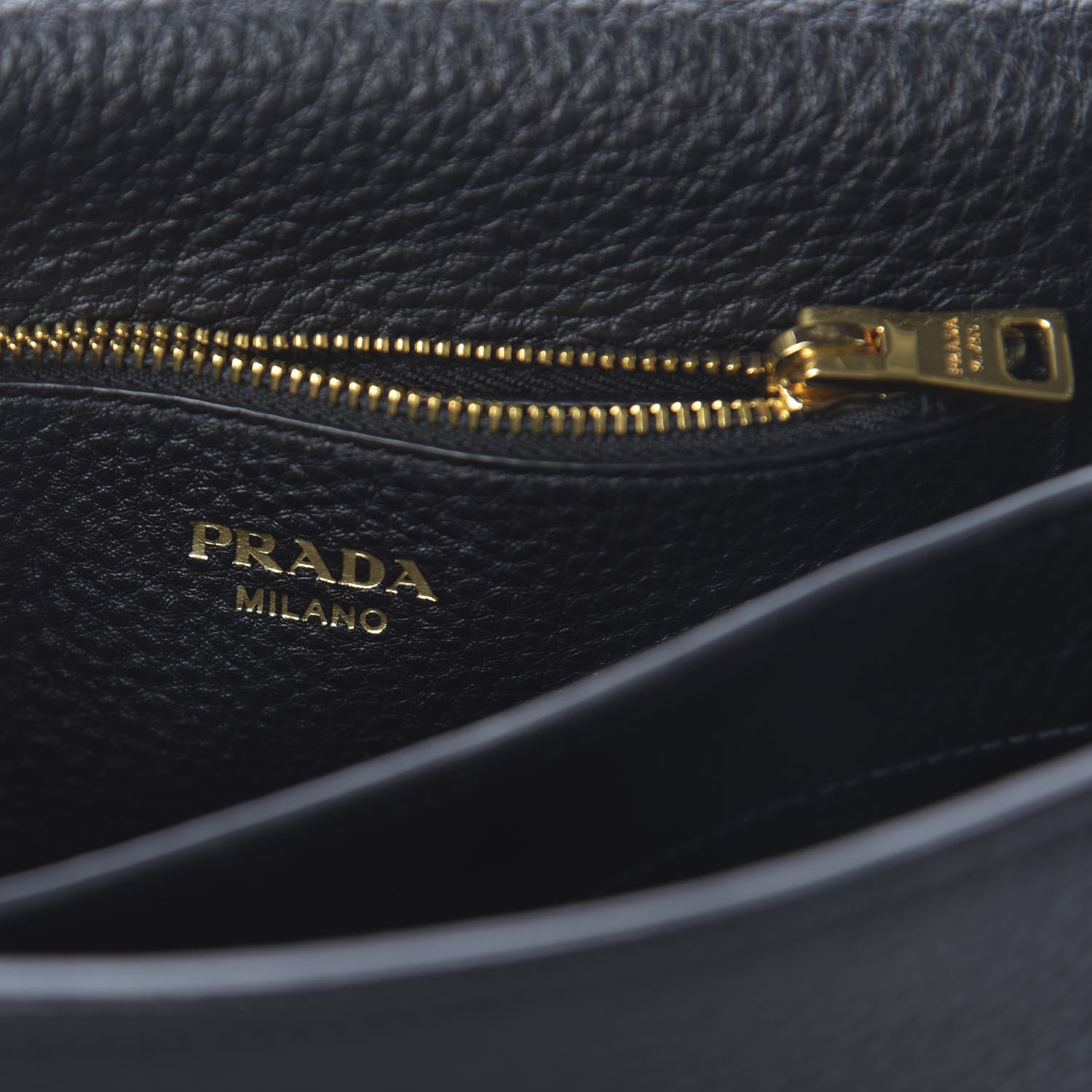 Prada Vitello Daino Flap Crossbody Black 8 of 9