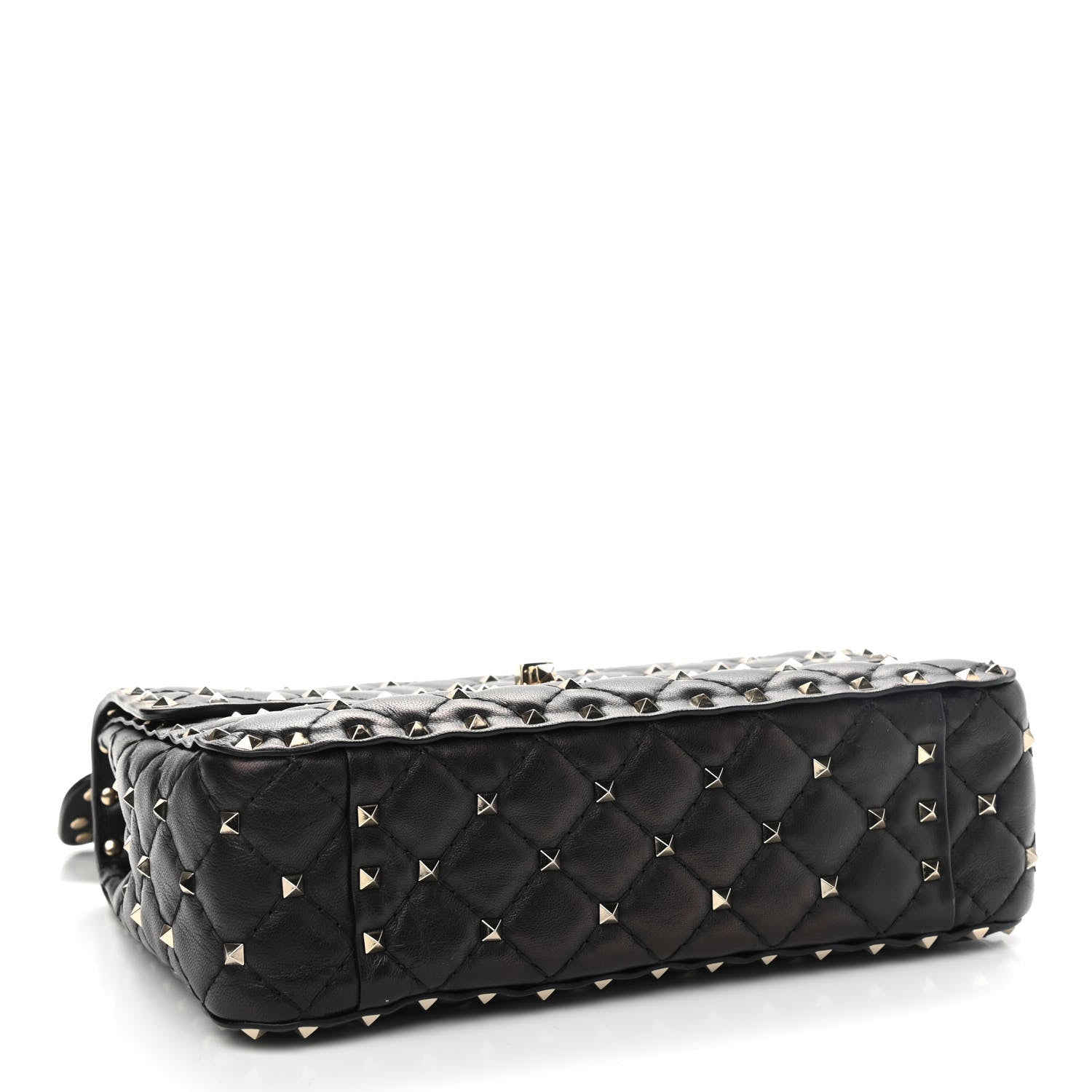 Valentino Garavani Lambskin Medium Rockstud Spike Shoulder Bag Black 4 of 9