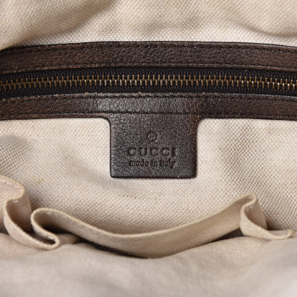 Gucci Calfskin Laidback Crafty Dome Satchel Dark Brown 6 of 14