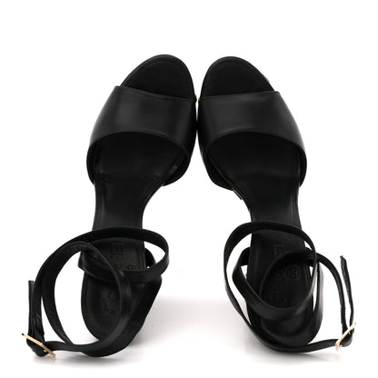 Chanel Calfskin Studded Platform Pumps 40.5 Black 2 of 11