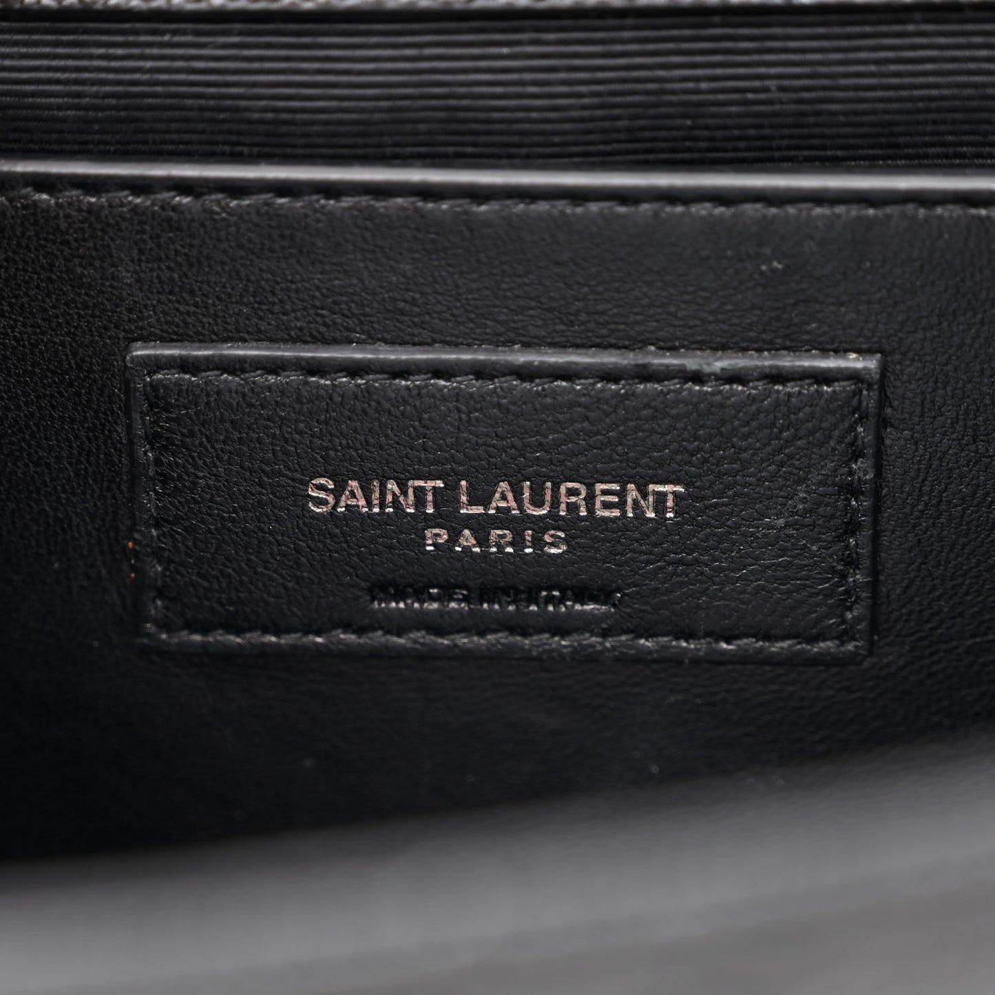 Grain De Poudre Textured Mixed Matelasse Triquilt Medium Monogram Monochrome Satchel Black