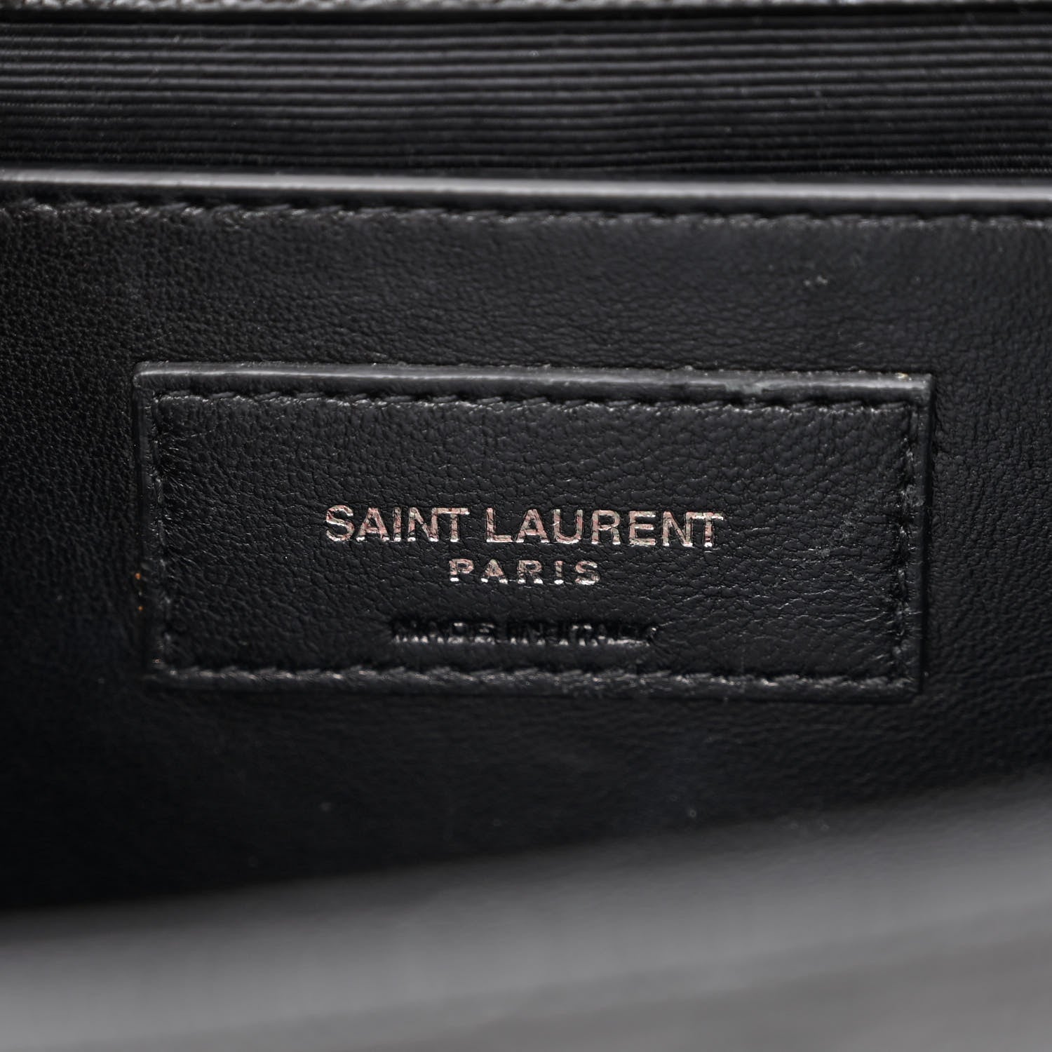 Saint Laurent Grain De Poudre Textured Mixed Matelasse Triquilt Medium Monogram Monochrome Satchel Black 6 of 10