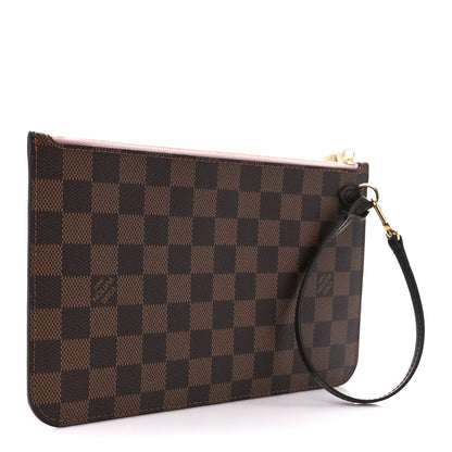 Louis Vuitton Damier Ebene Neverfull MM GM Pochette Rose Ballerine 3 of 9