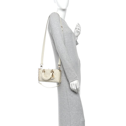 Christian Dior Patent Cannage Small Lady D-Joy White 2 of 10