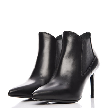 Saint Laurent Calfskin Classic Paris Ela 80 Ankle Boots 35.5 Black 2 of 10