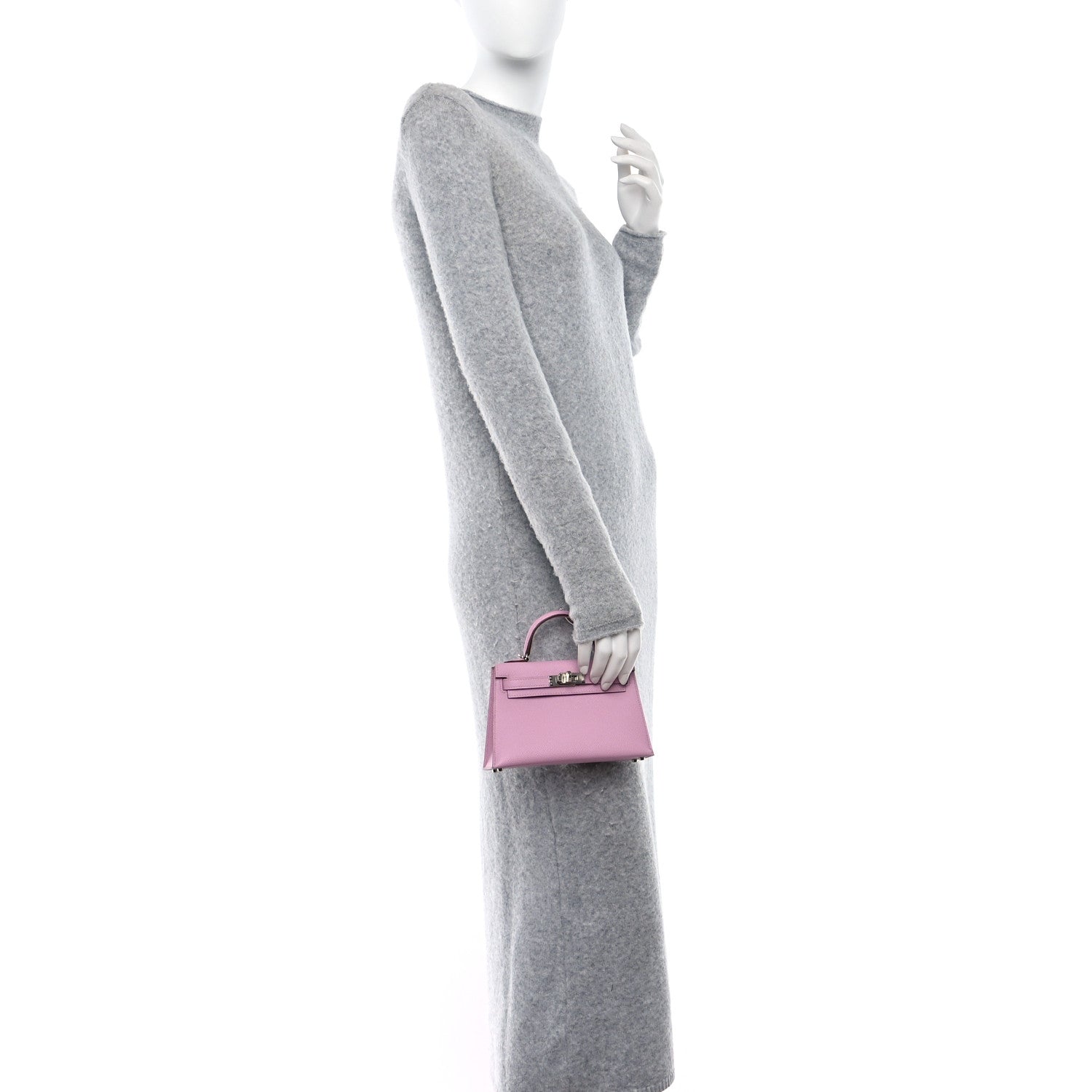 Hermes Epsom Mini Kelly Sellier 20 Mauve Sylvestre 2 of 9