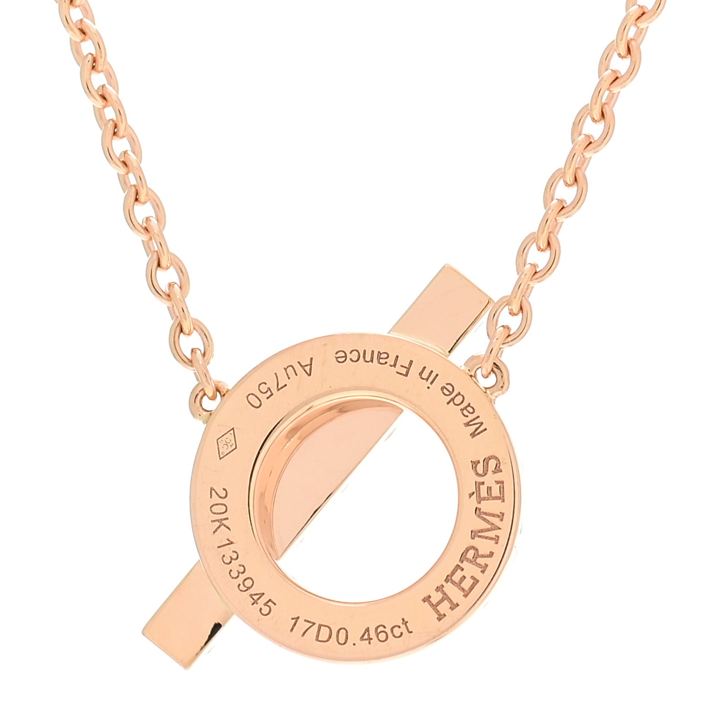 18K Rose Gold Diamond Finesse Pendant Necklace