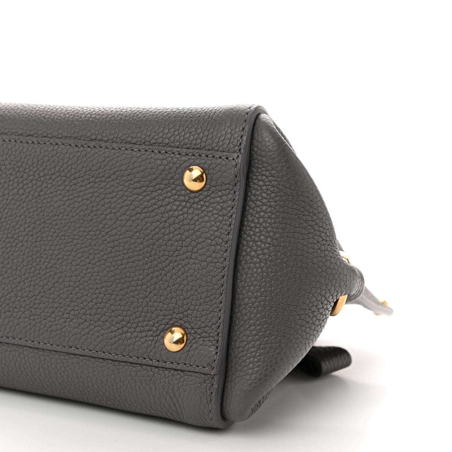 Grained Calfskin Sofia Satchel Urban Grey