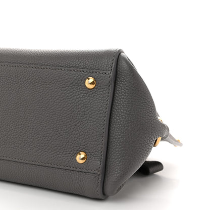 Salvatore Ferragamo Grained Calfskin Sofia Satchel Urban Grey 9 of 9