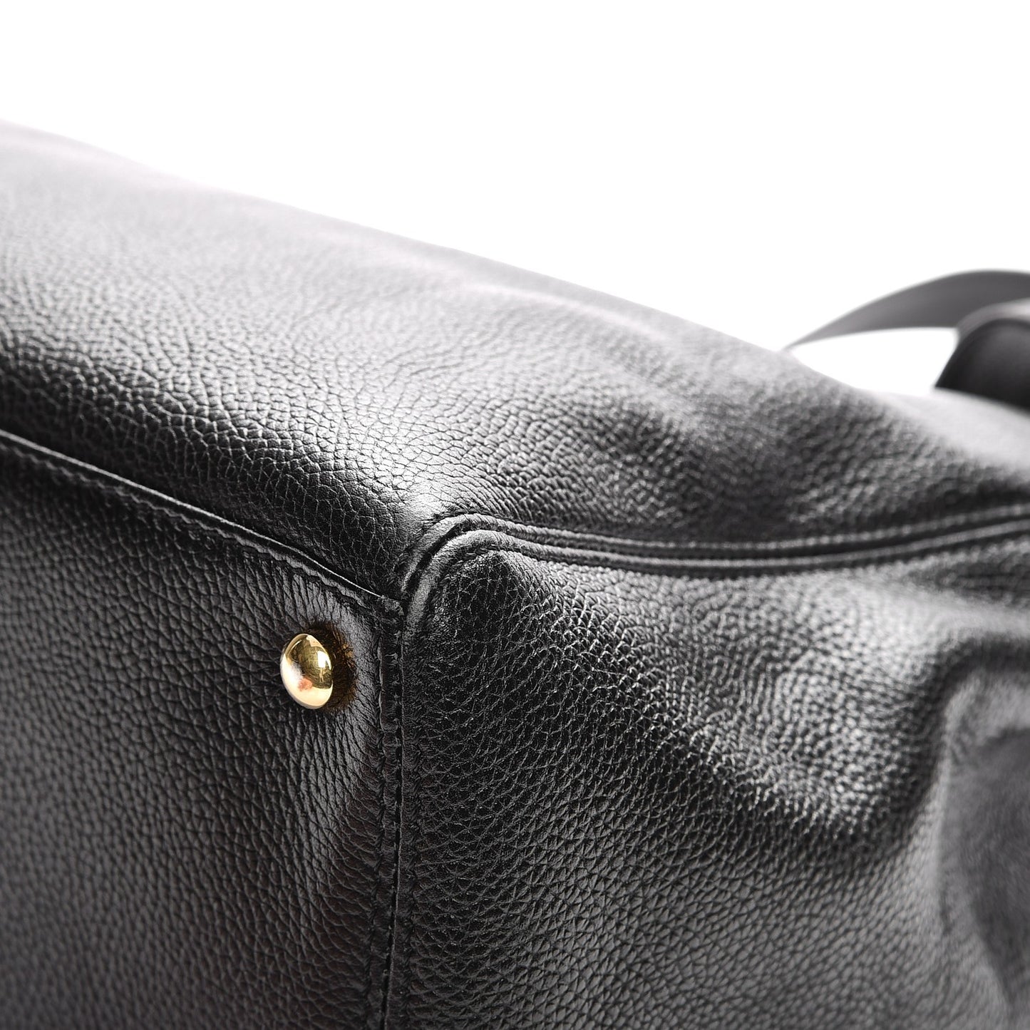 Calfskin Cerf Shopper Tote Black