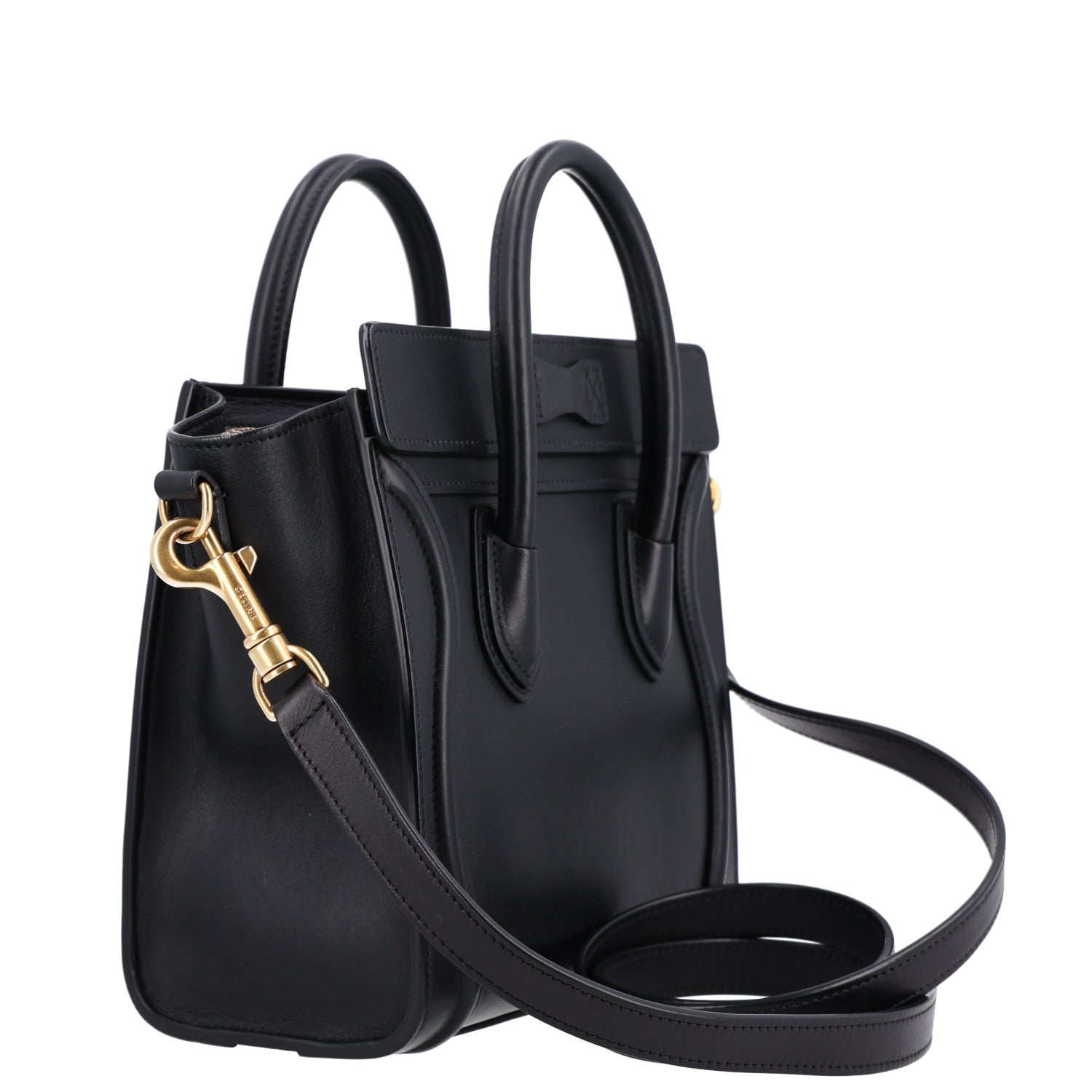 Celine Smooth Calfskin Nano Luggage Black 3 of 9