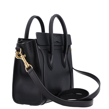 Celine Smooth Calfskin Nano Luggage Black 3 of 9