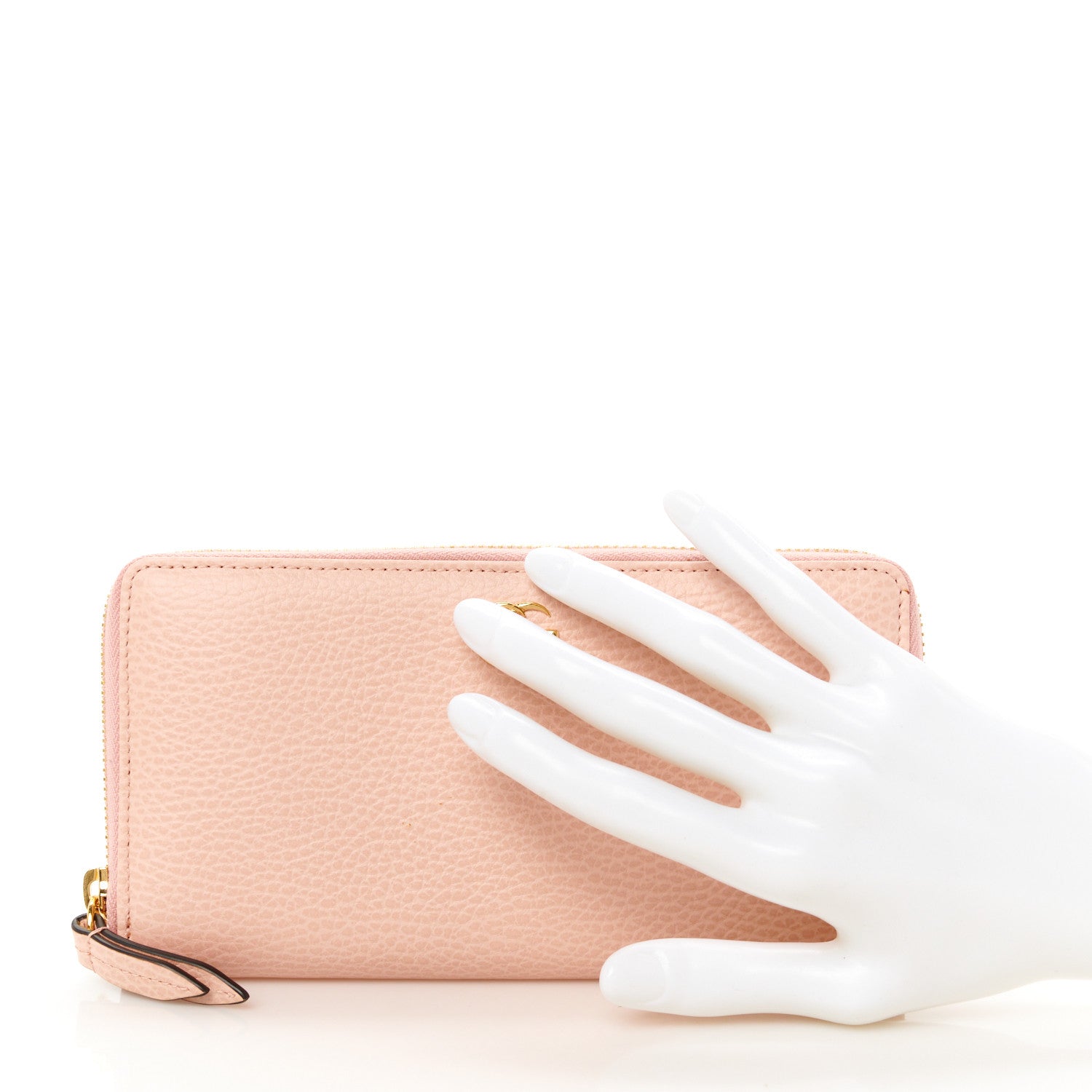 Gucci Dollar Calfskin GG Marmont Zip Around Wallet Perfect Pink 2 of 9