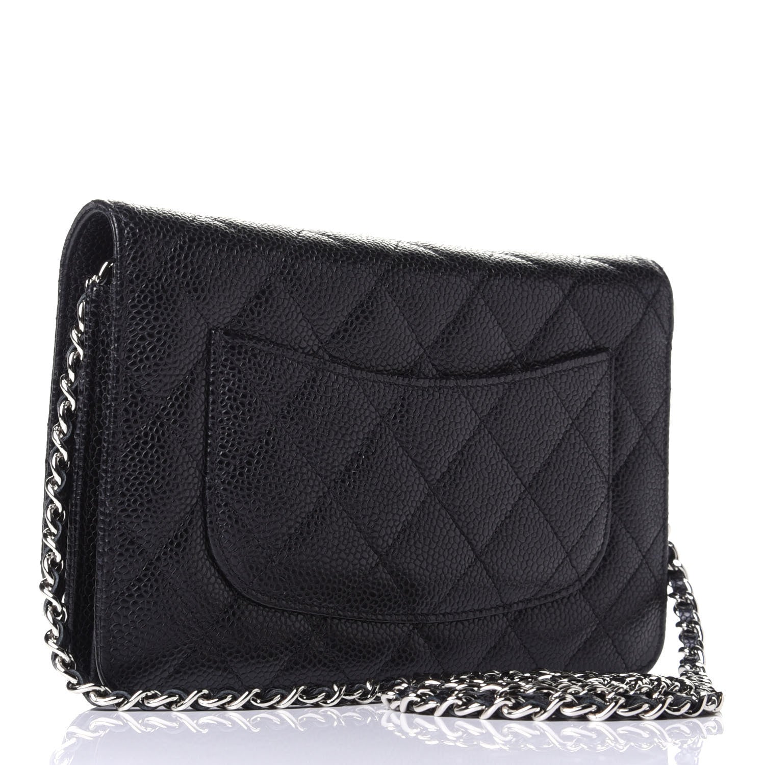 Chanel Caviar Quilted Wallet On Chain WOC Black 2 of 4