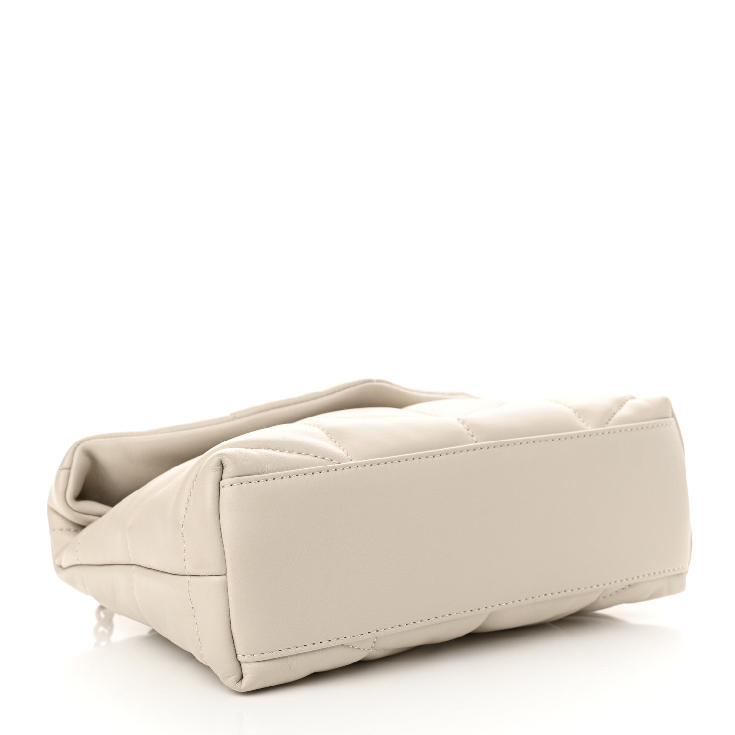 Saint Laurent Lambskin Quilted Toy Loulou Puffer Monogram Chain Satchel Crema Soft 4 of 11