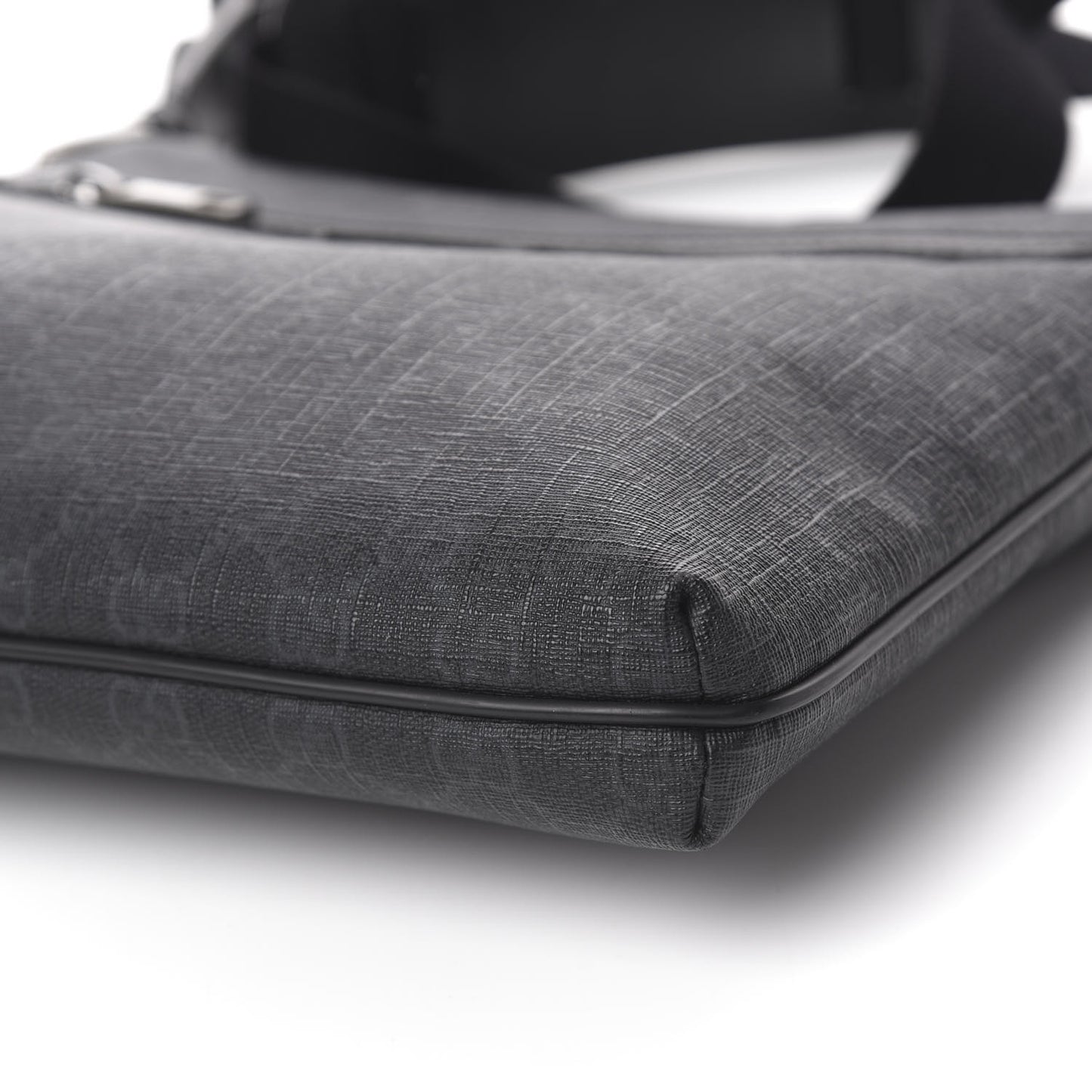 GG Supreme Monogram Crossbody Messenger Bag Black Grey