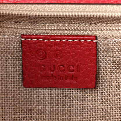 Gucci Dollar Calfskin Interlocking G Shoulder Bag Red 6 of 11