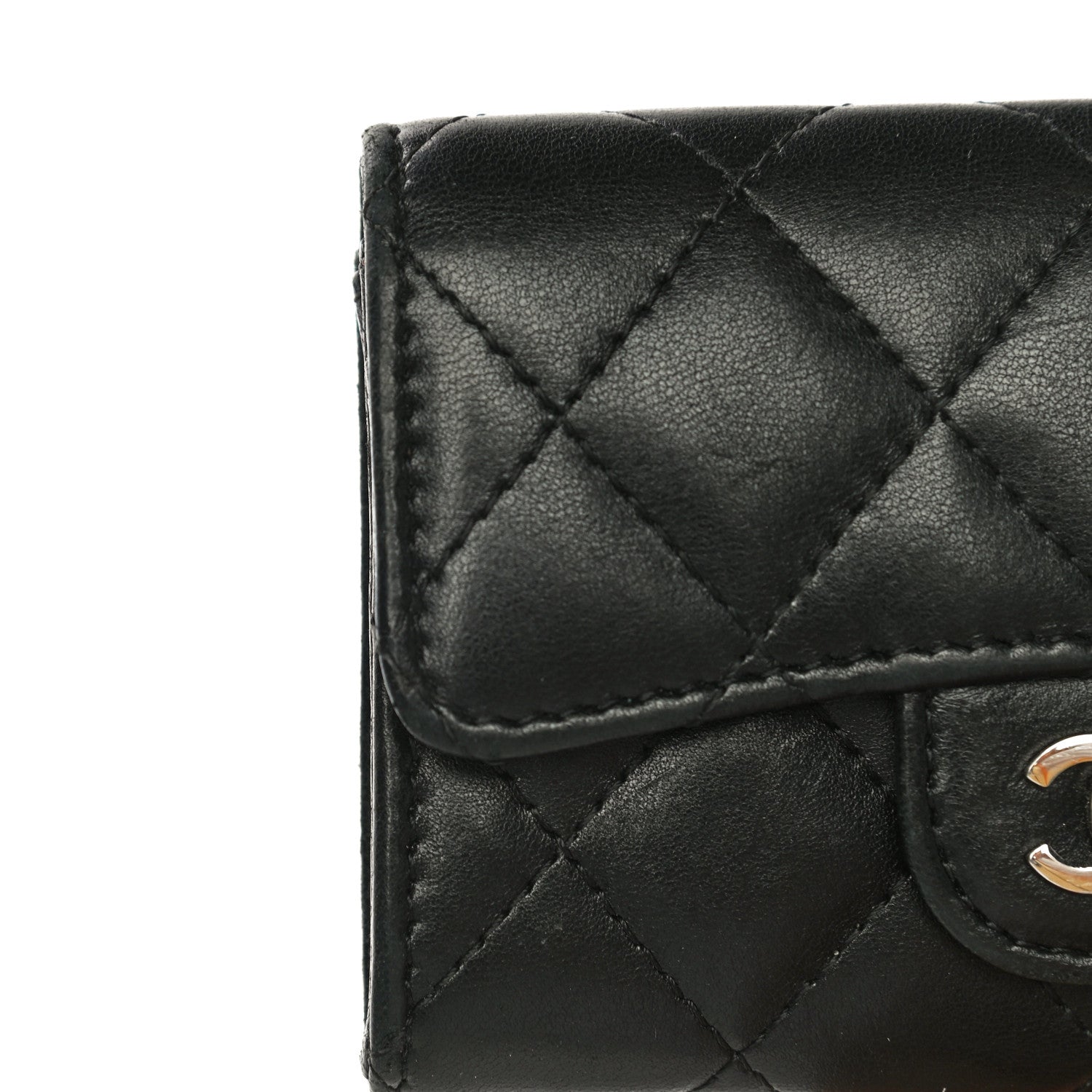 Chanel Lambskin Quilted Flap Card Holder Black 16 of 20