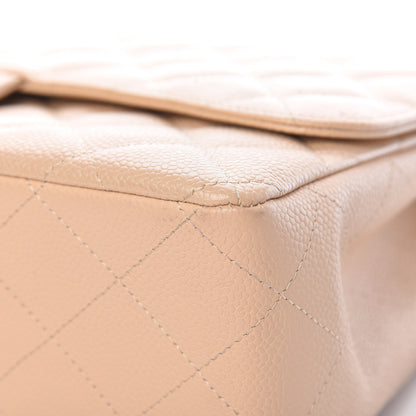 Chanel Caviar Quilted Jumbo Single Flap Beige Clair 10 of 15