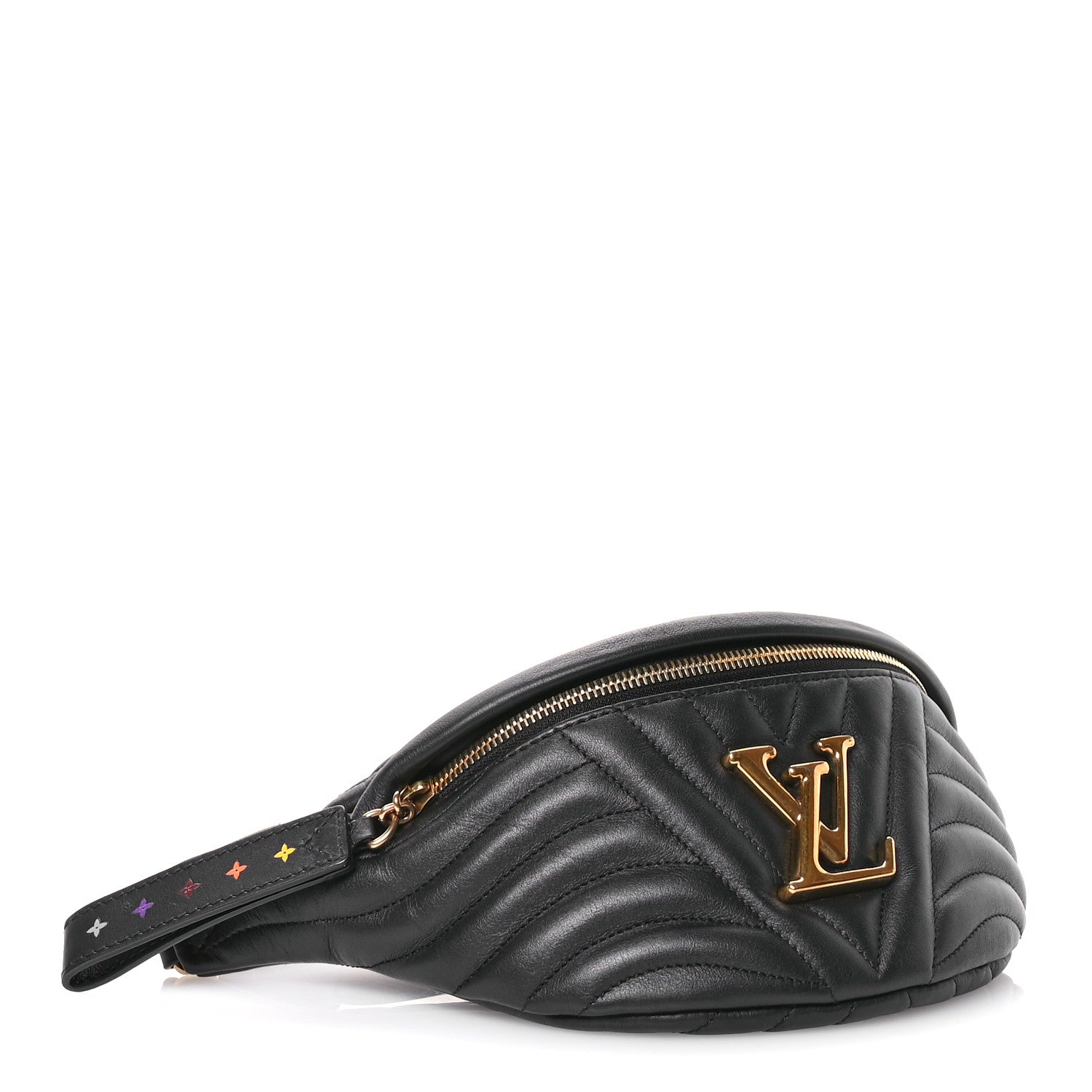 Louis Vuitton Calfskin Quilted New Wave Bumbag Black 4 of 9