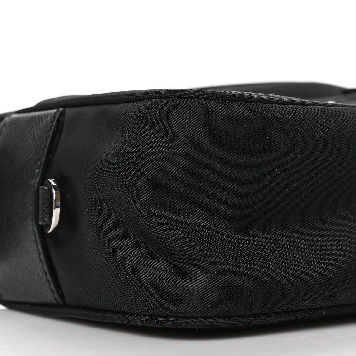 Prada Re-Nylon Vela Saffiano Pocket Double Zip Shoulder Bag Black 7 of 8