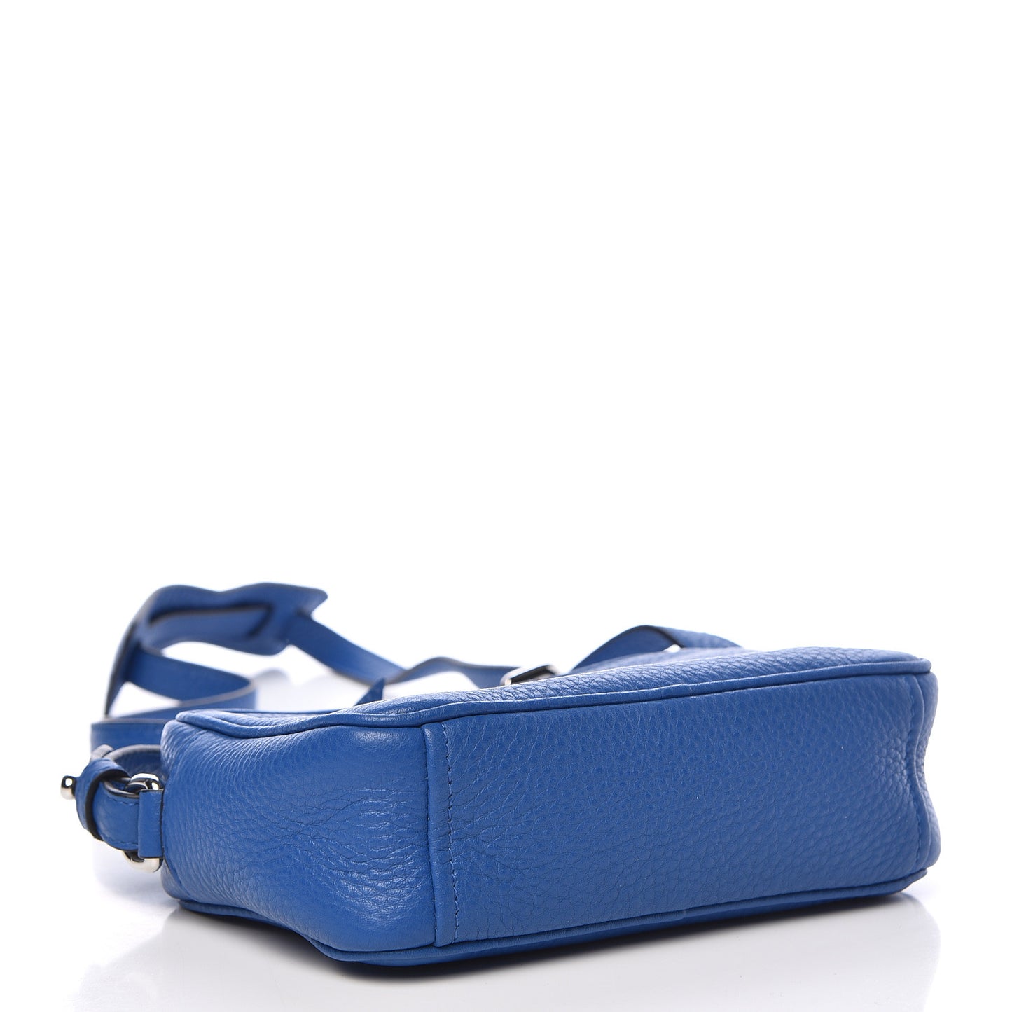 Vitello Daino Camera Crossbody Azurro
