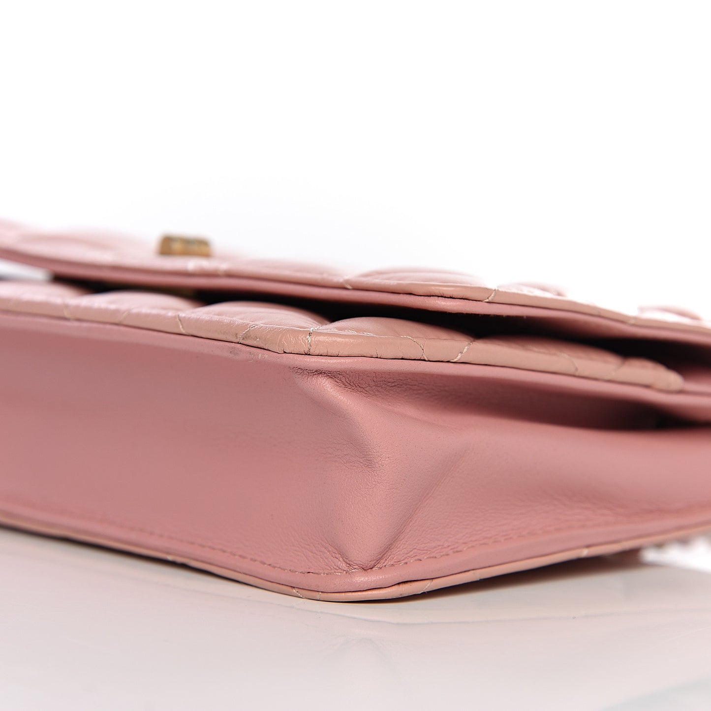 Calfskin Quilted Reissue Wallet On Chain WOC Pink