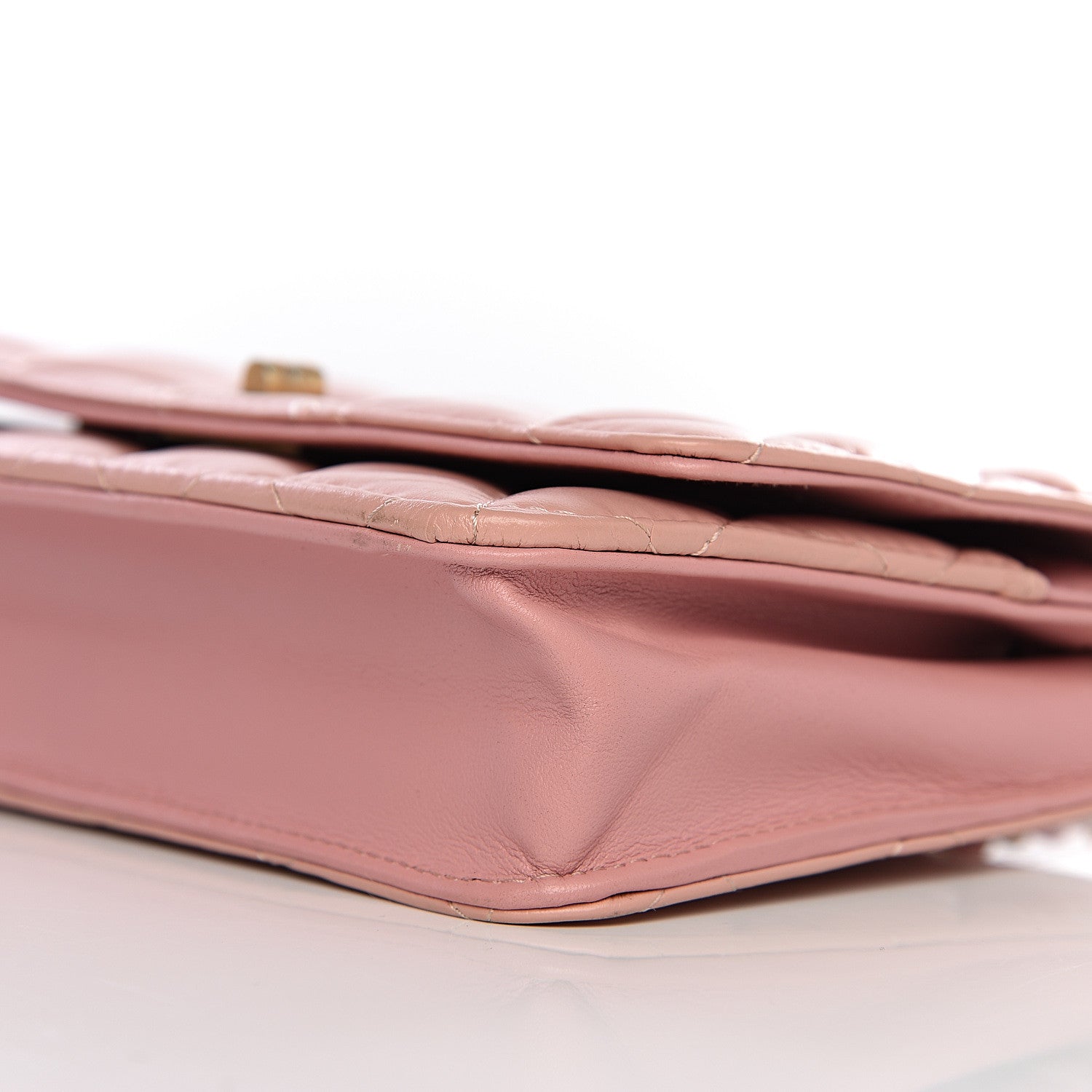 Chanel Calfskin Quilted Reissue Wallet On Chain WOC Pink 10 of 12