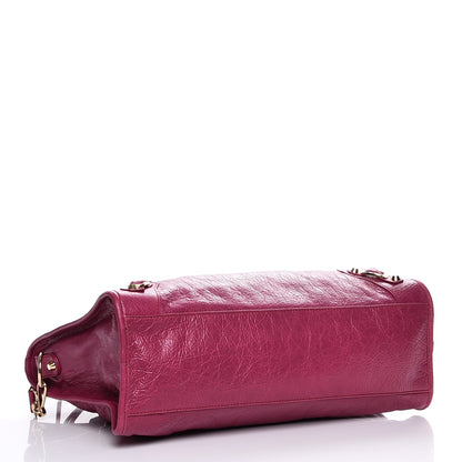 Balenciaga Agneau Classic Gold Hardware City Rose Dahlia 5 of 8
