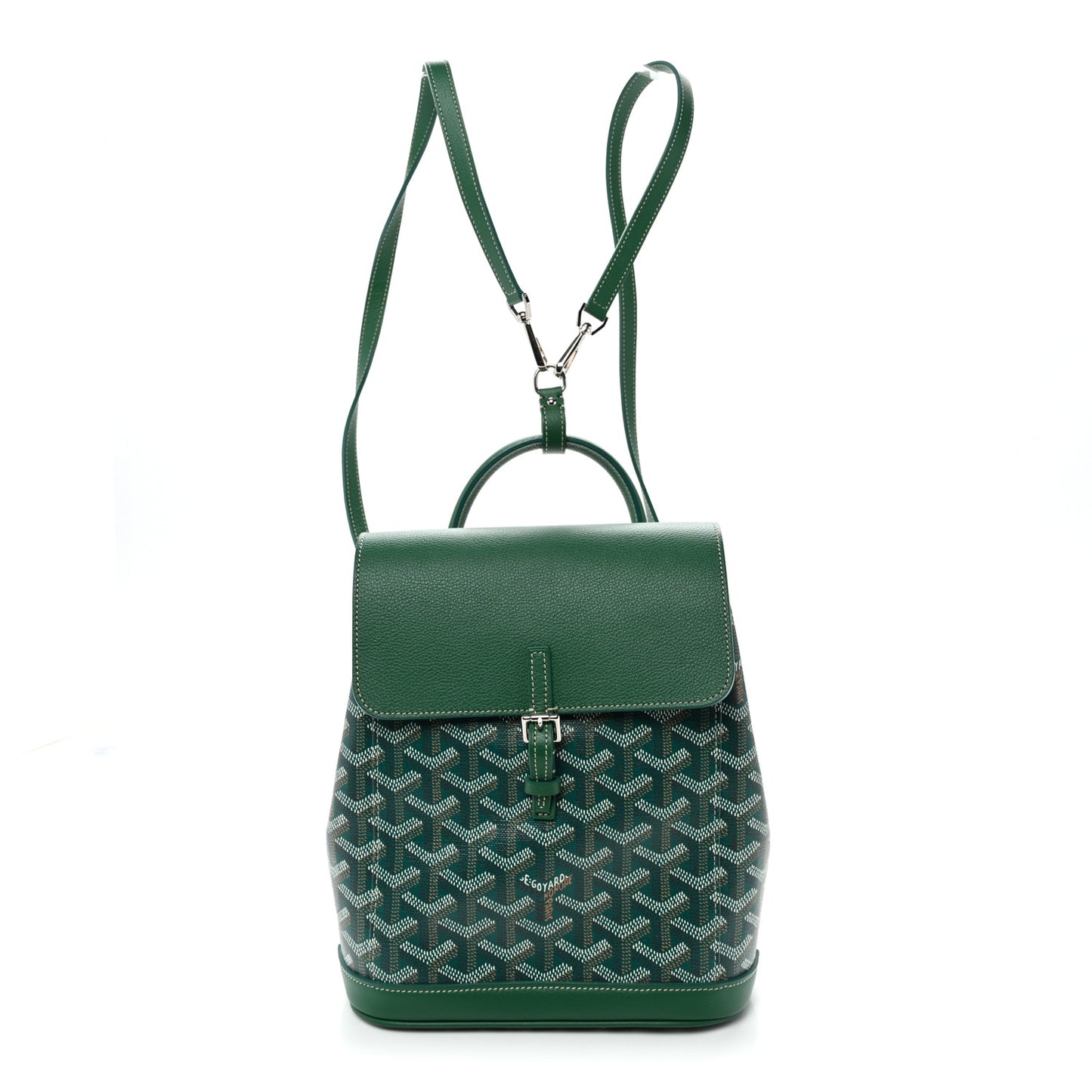 Goyardine Calfskin Mini Alpin Backpack Green