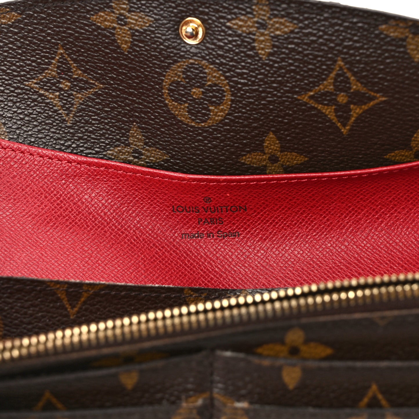 Monogram Emilie Wallet Rouge