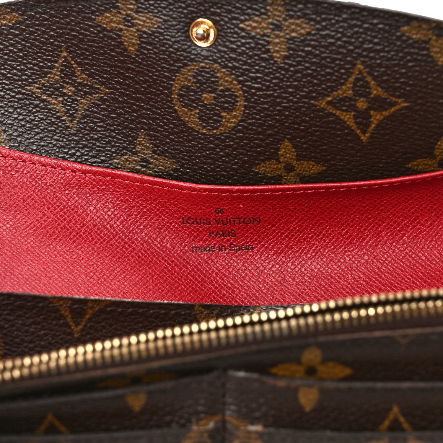 Louis Vuitton Monogram Emilie Wallet Rouge 6 of 11
