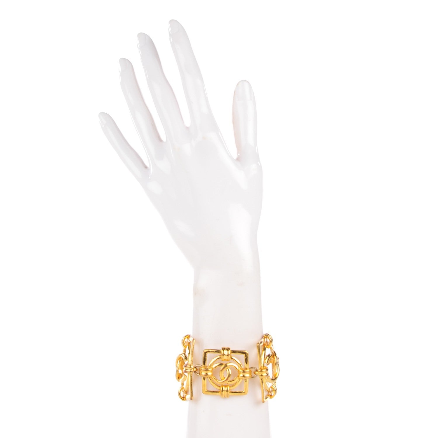Chanel CC Square Bracelet Gold 2 of 4