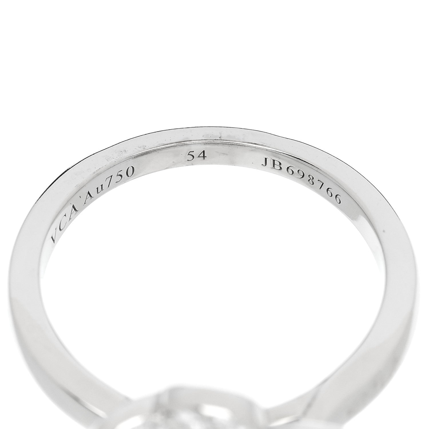 Van Cleef & Arpels 18K White Gold Diamond Small Frivole Ring 54 6.75 5 of 6