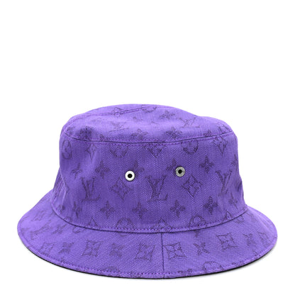 Louis Vuitton Monogram Denim Essential Bucket Hat 60 Violet 5 of 9