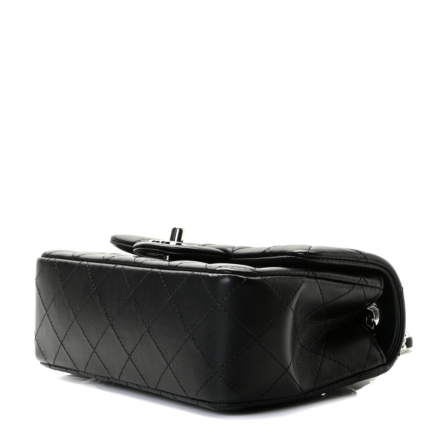 Chanel Lambskin Quilted Mini Rectangular Flap Black 6 of 7