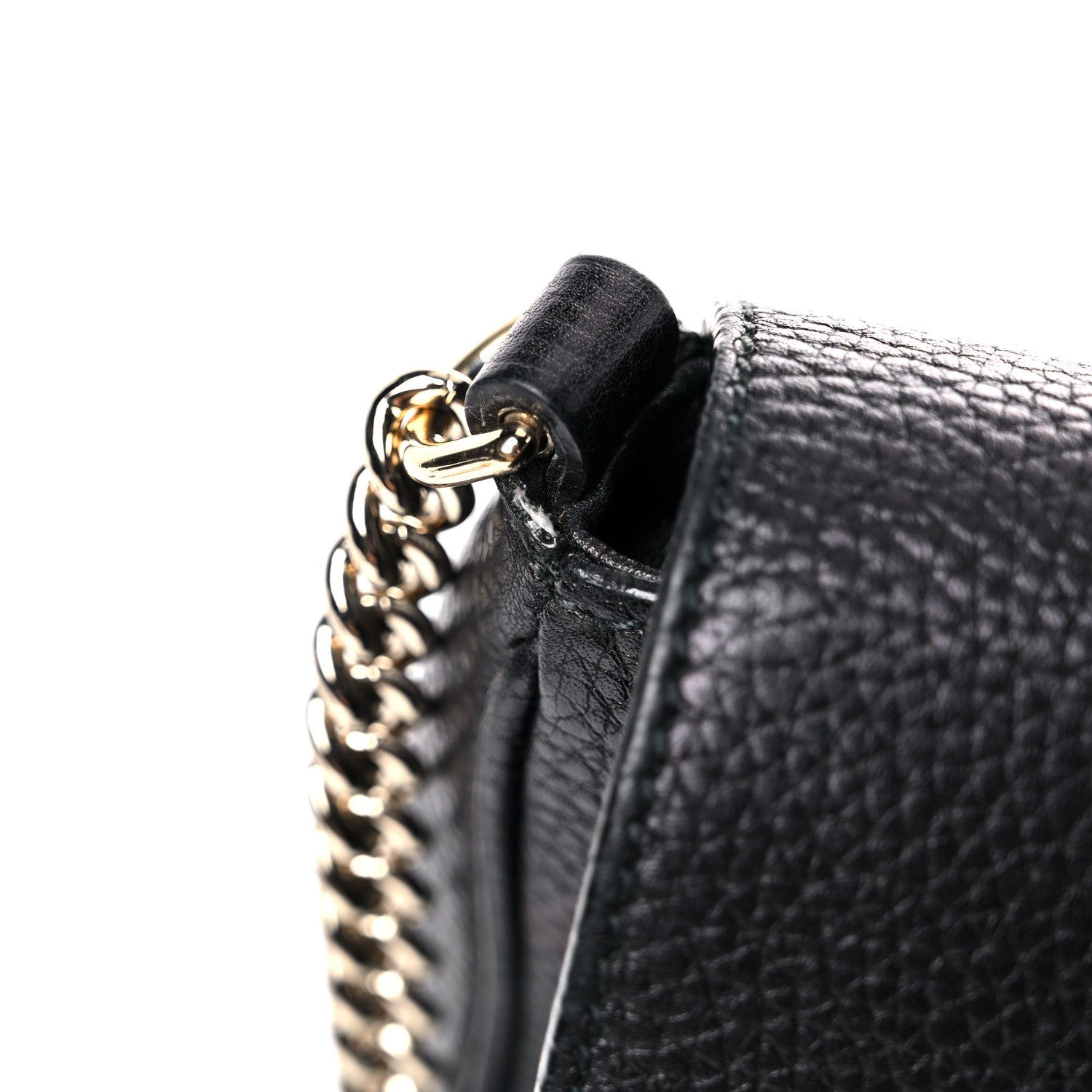 Gucci Pebbled Calfskin Medium Soho Flap Crossbody Black 19 of 23
