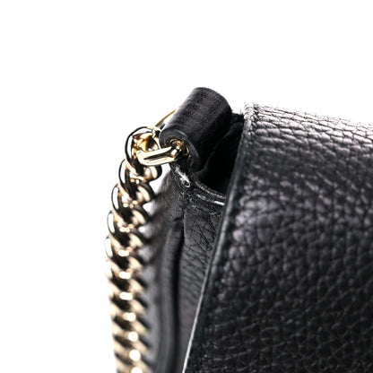 Gucci Pebbled Calfskin Medium Soho Flap Crossbody Black 19 of 23