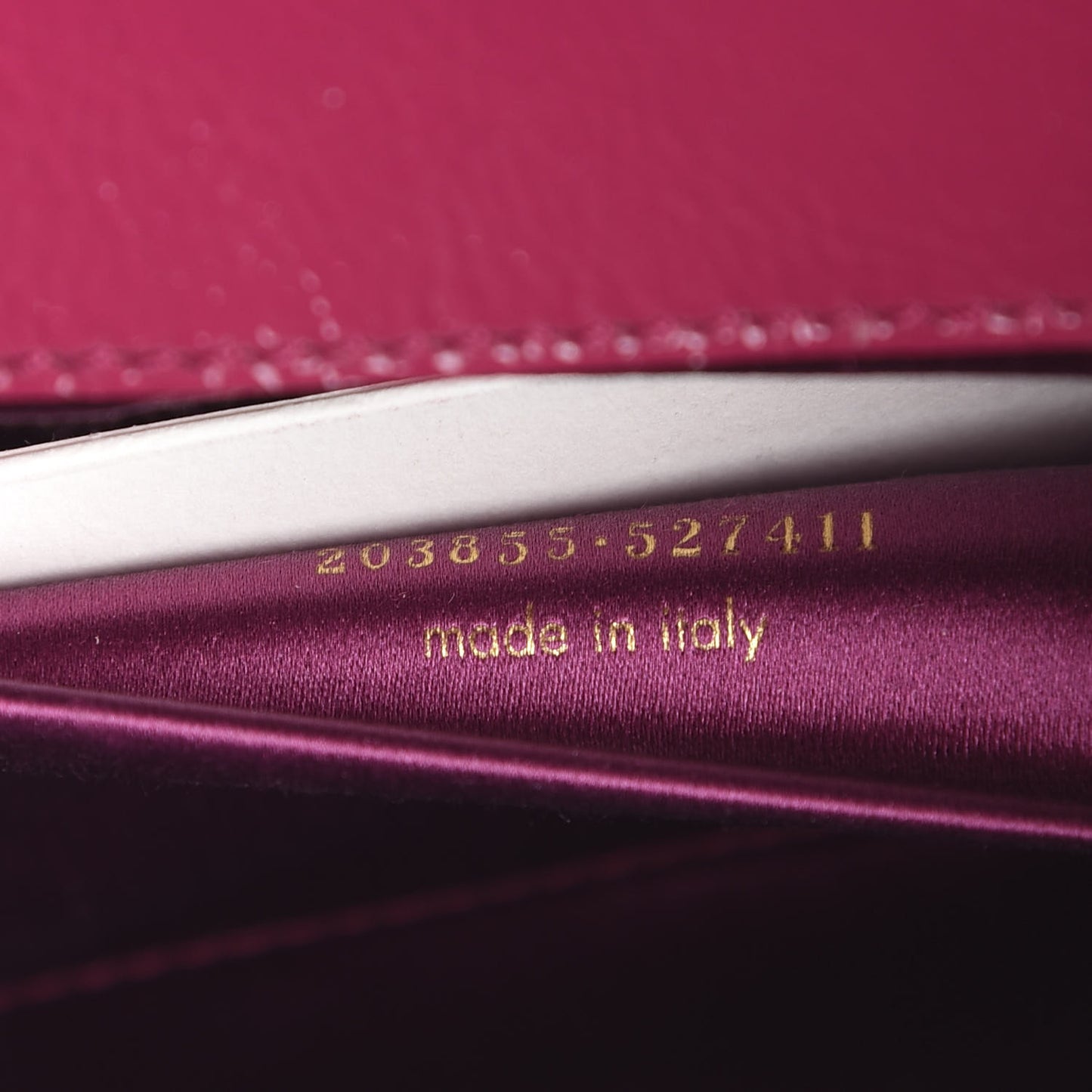 Textured Patent Monogram Large Belle De Jour Clutch Fuchsia