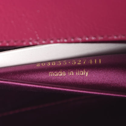 Saint Laurent Textured Patent Monogram Large Belle De Jour Clutch Fuchsia 6 of 10