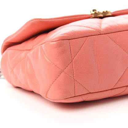 Chanel Goatskin Quilted Medium Chanel 19 Flap Orange 6 of 10