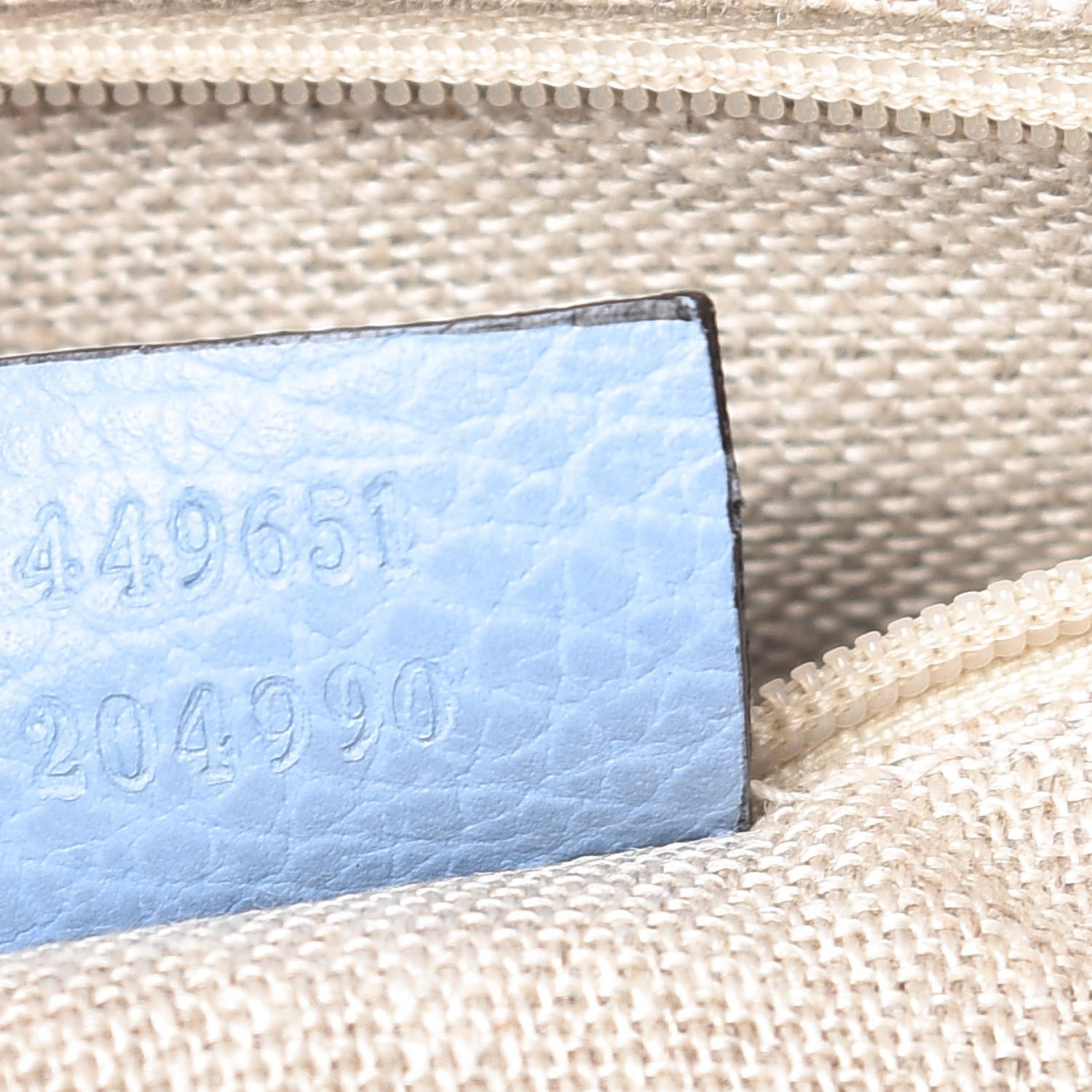 Gucci Dollar Calfskin GG Charm Dome Satchel Mineral Blue 7 of 16