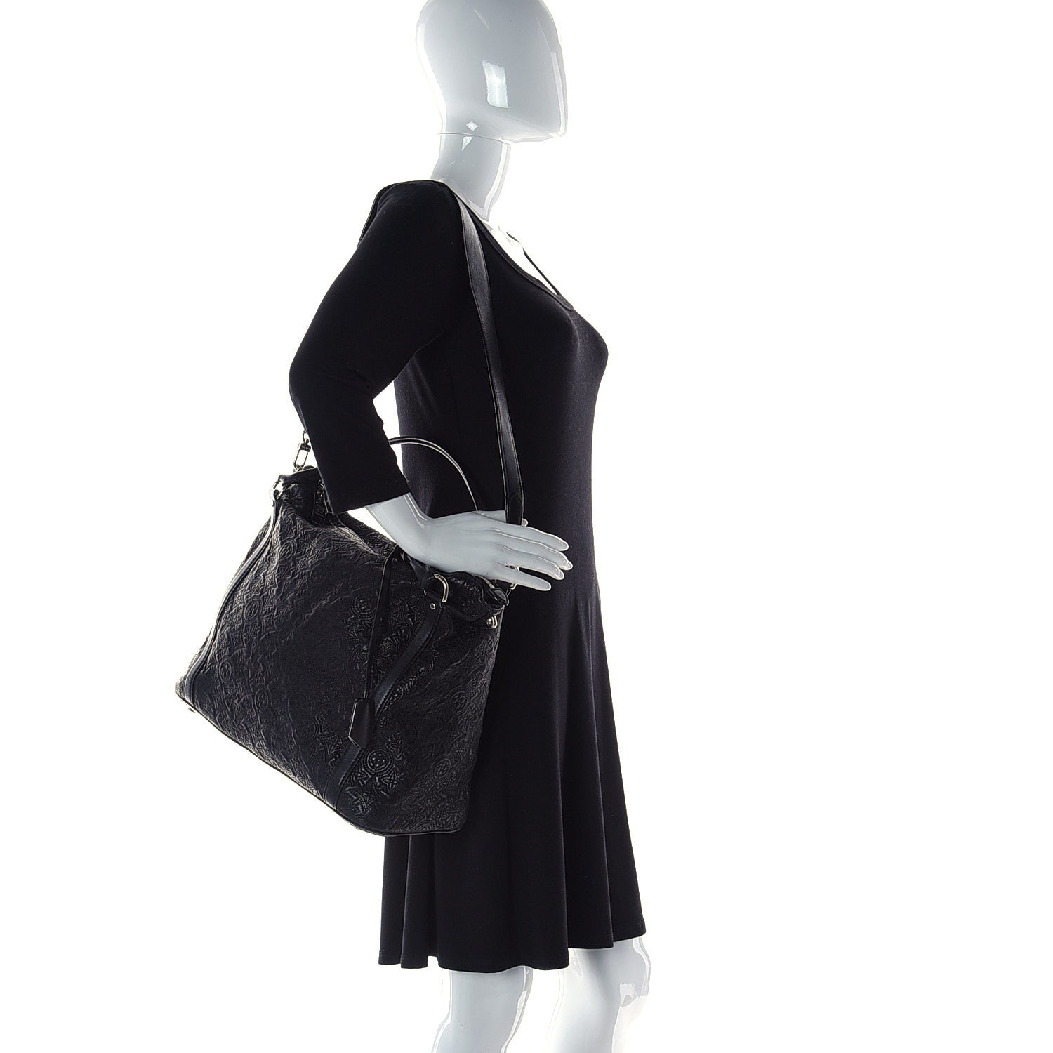 Louis Vuitton Monogram Lambskin Antheia Ixia MM Black 2 of 14