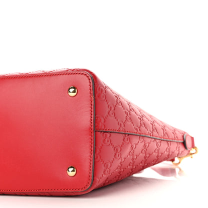 Gucci Guccissima Linea A Foldover Tote Red 10 of 11