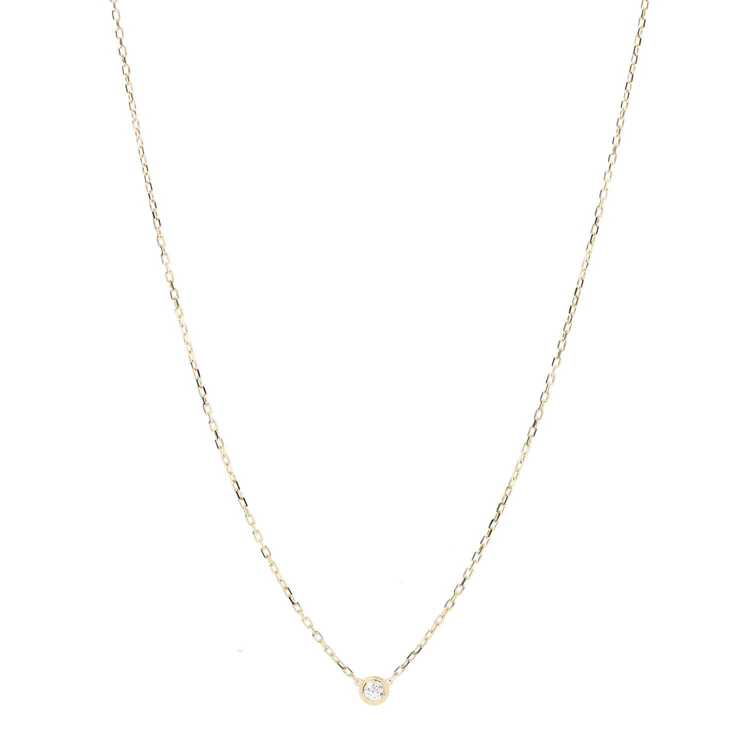 Cartier 18K Yellow Gold Diamond SM D'Amour Pendant Necklace 1 of 4