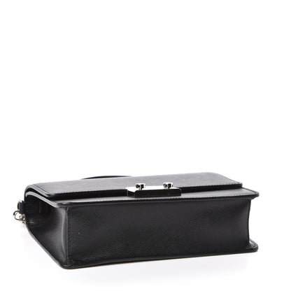 Prada Saffiano Lux Bandoliera Crossbody Bag Black 4 of 9